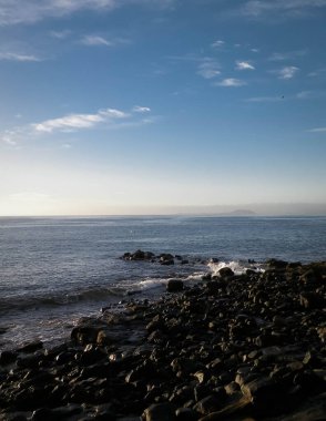 Atlantic Ocean coast view from Lanzarote island. Playa Blanca.