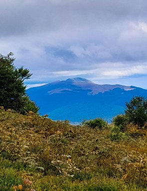 Bieszczady dağlarının güzel manzarası. Karpatlar. Doğanın güzelliği.