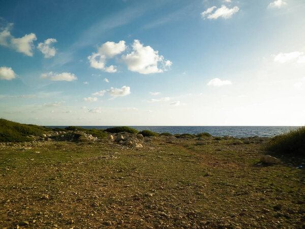 Coastal area in Cyprus near Coral Bay. Pure nature.