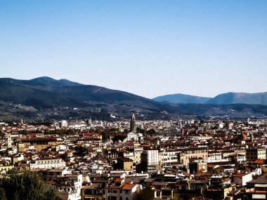 Floransa 'nın banliyö manzarası. Toskana İtalya.