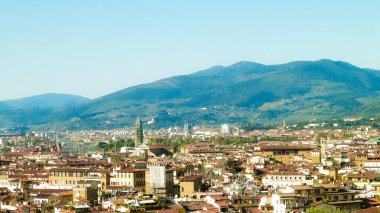 Floransa 'nın banliyö manzarası. Toskana İtalya.