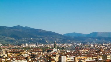 Floransa 'nın banliyö manzarası. Toskana İtalya.