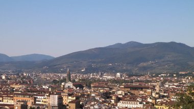 Floransa 'nın banliyö manzarası. Toskana İtalya.