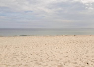 Baltık Sahili ve Deniz Burnu. Kuzey Polonya 'da doğanın güzelliği.