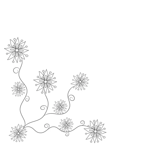 Bloemen doodle achtergrond voor uw tekst vector Rechtenvrije Stockillustraties