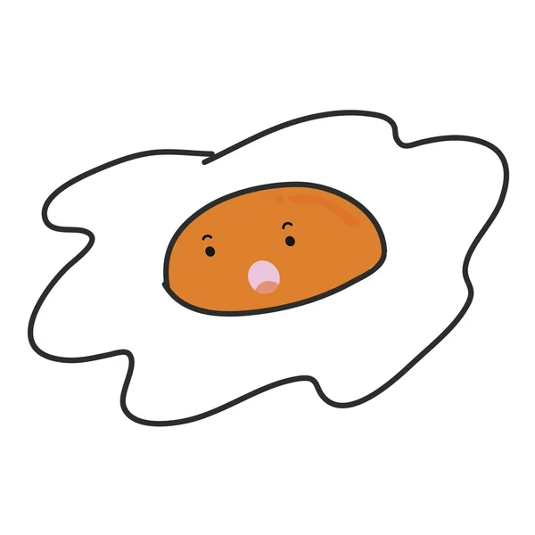 Τηγανητό αυγό απομονωθεί — Διανυσματικό Αρχείο