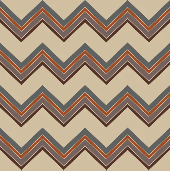 Brauner Retro-Chevron-Muster-Vektor — Stockvektor