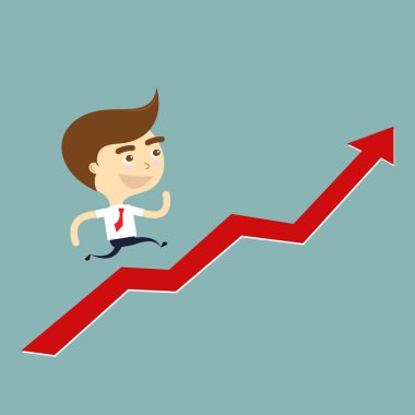 çalışan işadamı grafik vektör büyümek