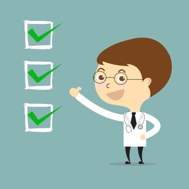 Doktor Yaşasın Check-in beyaz kare vektör