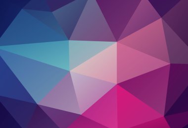 violet blue and pink low poly background vector