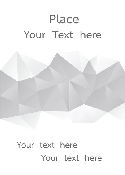 Fond gris et blanc bas poly avec espace pour le texte ou la couverture — Image vectorielle
