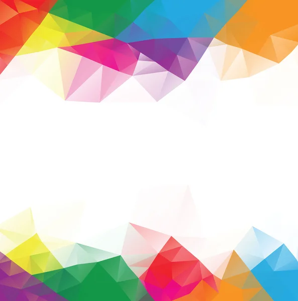 low poly multicolor background with white space center vector
