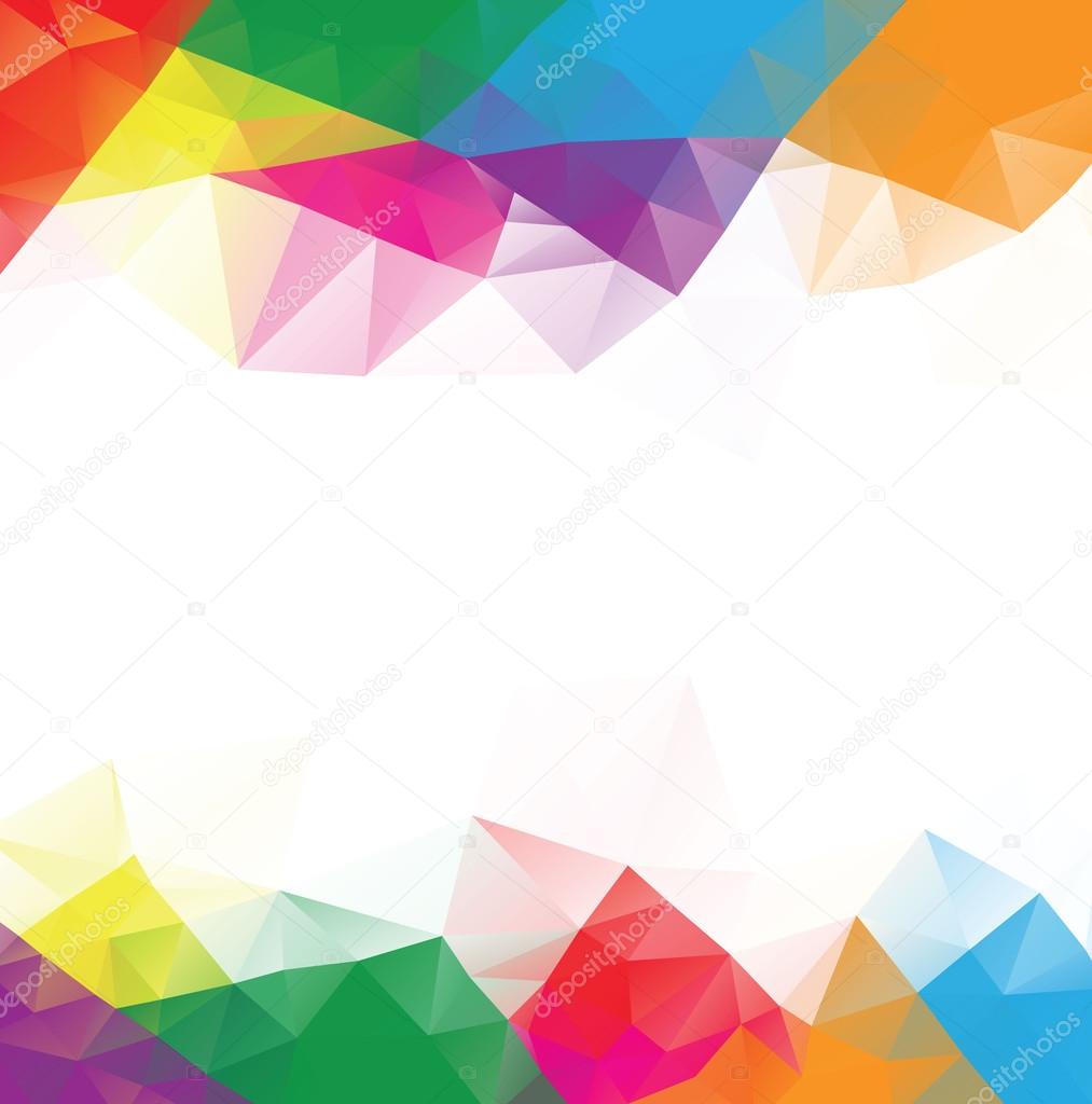 Low poly multicolor background with white space center vector Stock Vector  Image by ©chanisorn99 #69062603