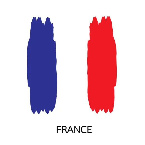 Frankreich Flagge Aquarell Vektor — Stockvektor