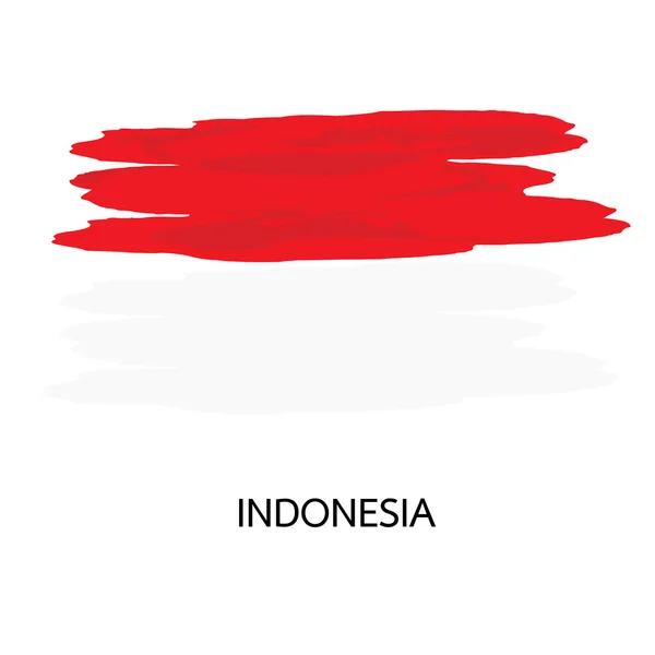 Indonesien flag grunge watercolor vektor — Stockvektor