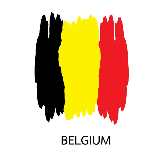 Belgien Flagge Aquarell Stil Vektor — Stockvektor