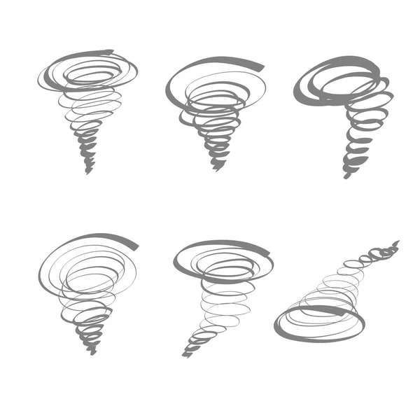 izole vektör tayfun el çekilmiş Icon set.