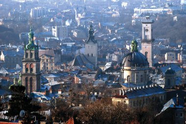 Ukrayna. Lviv. Panorama. Eski kasaba.
