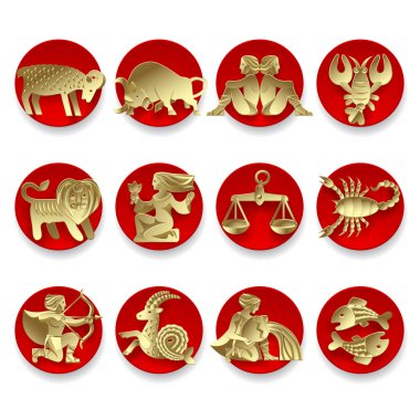 Gold zodiac signs 
