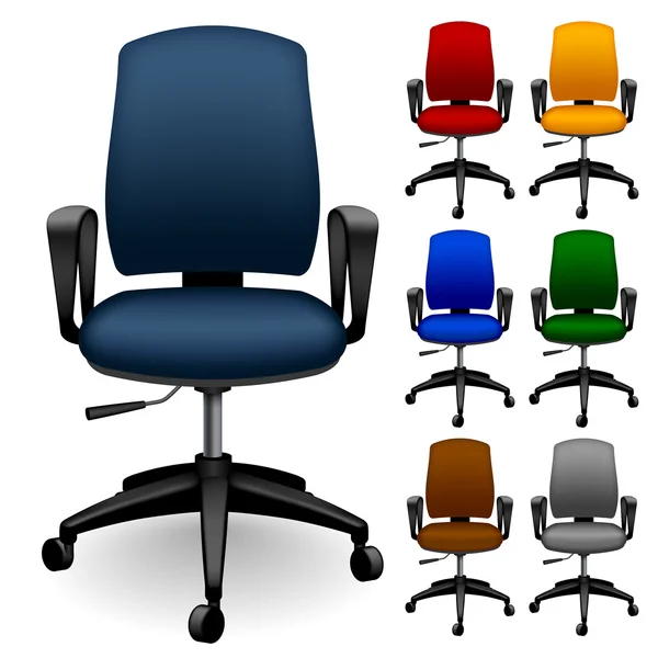 Ensemble de chaises de bureau — Image vectorielle