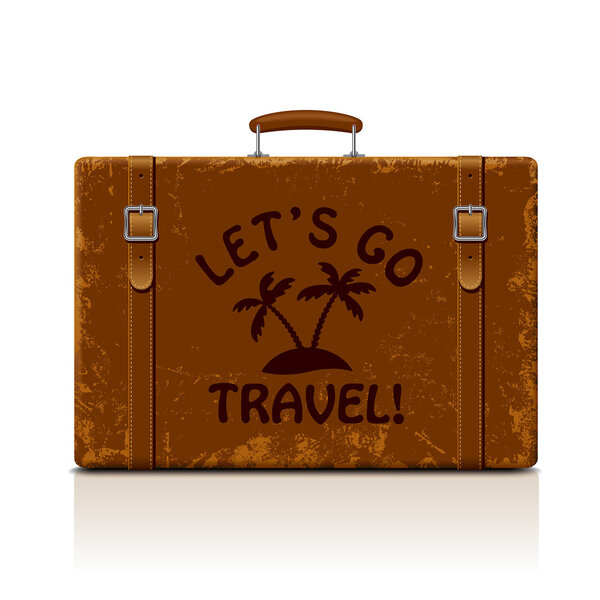 Винтажный коричневый чехол с ремнями и пряжками
