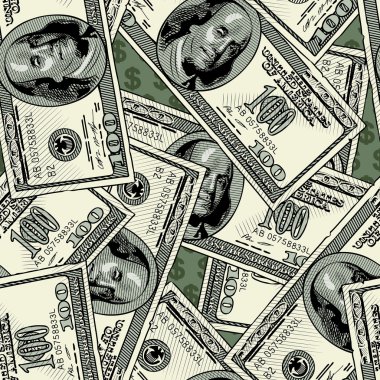 100 dolar banka notları sorunsuz arka plan desen