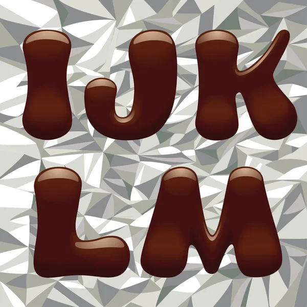 Litery alfabetu czekolada — Wektor stockowy