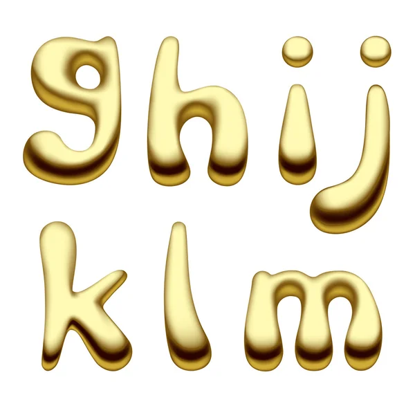 Altın alfabesi harfleri — Stok Vektör