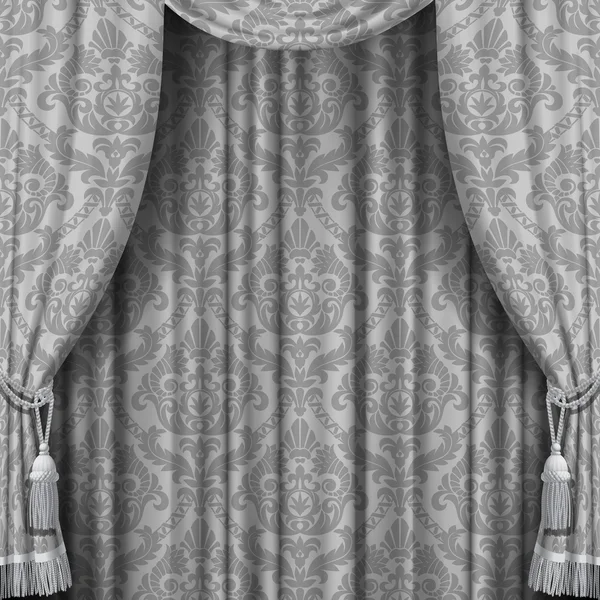 Rideau gris — Image vectorielle