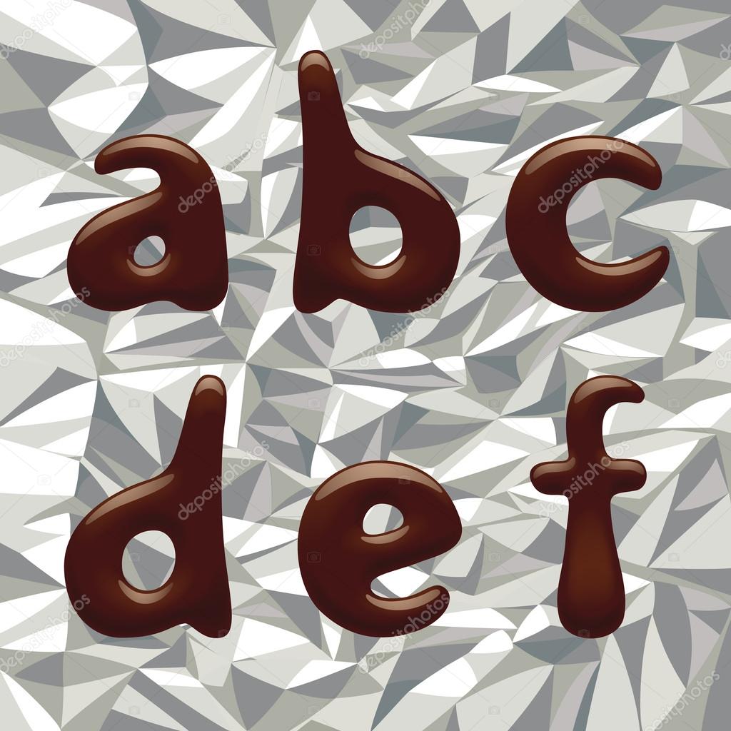 Chocolate Alphabet Letters