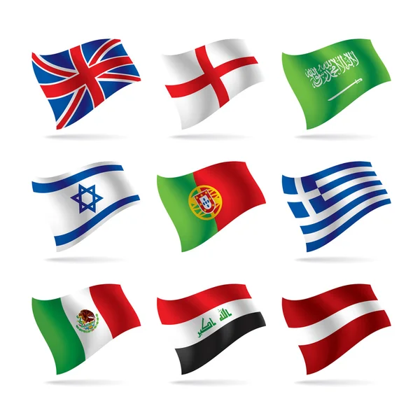 Σύνολο των σημαιών κόσμου — Διανυσματικό Αρχείο