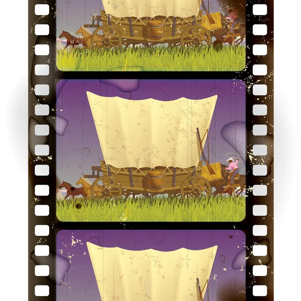 Western film strip — Stock Vector