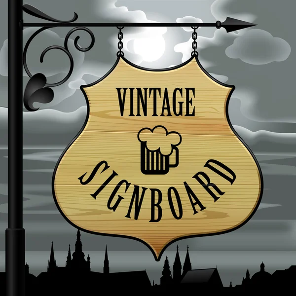 Vintage signboard — Stock Vector