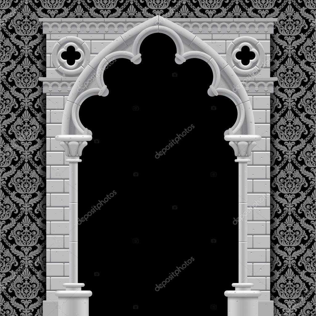 Arco gótico sobre fondo vintage Vector de stock #74002607 de ©maystra, image size:1024x1024