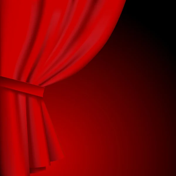 Red curtain — Stock Vector