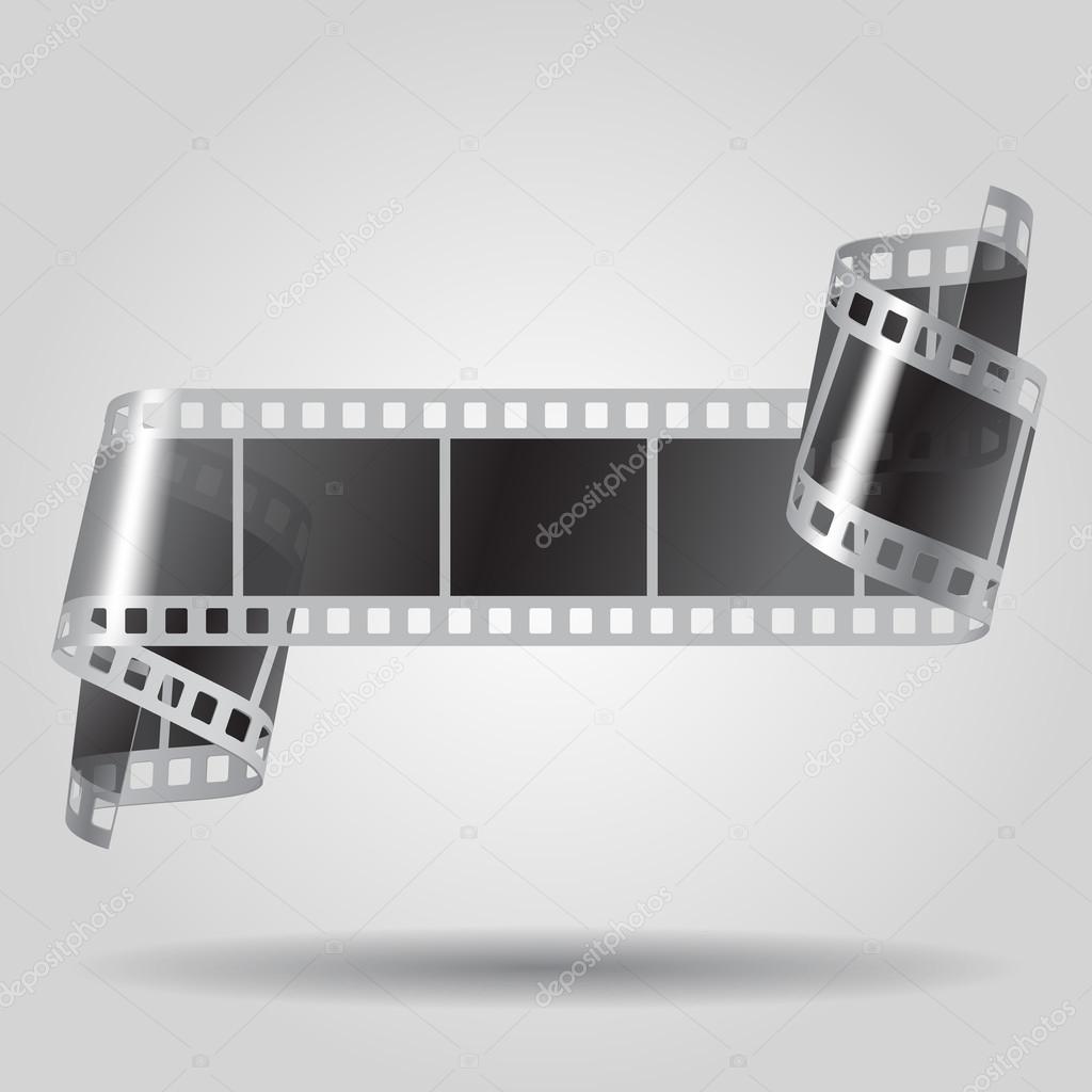 Curled film strip