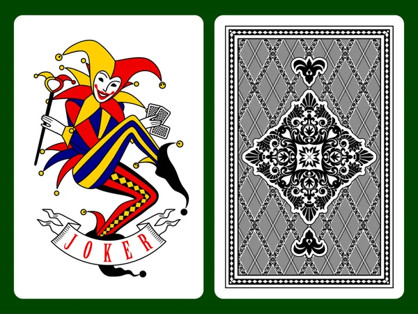 Joker carta da gioco — Vettoriale Stock