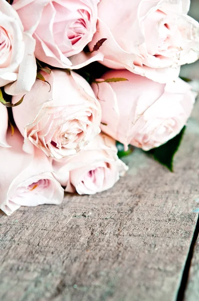 Bunch of pink roses close up — Stock Photo, Image