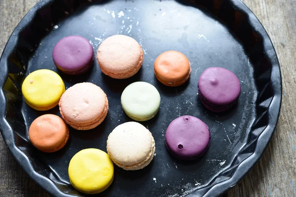 Macarons français colorés — Photo