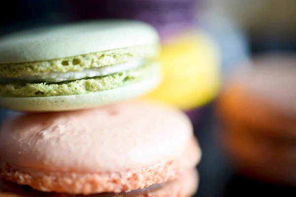 Macarons français colorés — Photo