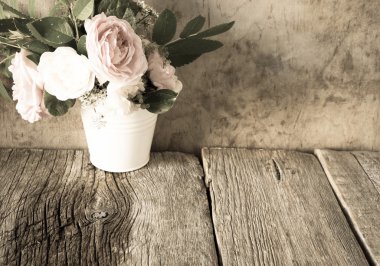 Arka plan üzerinde Güllü buket düğün, yakın çekim