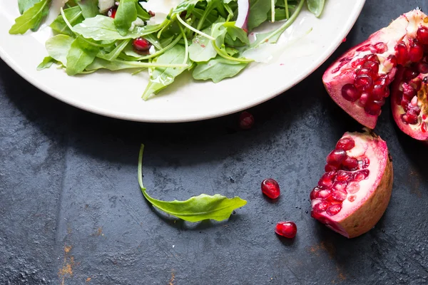 Insalata Con Verdure Piatto Sfondo Primo Piano — Foto Stock