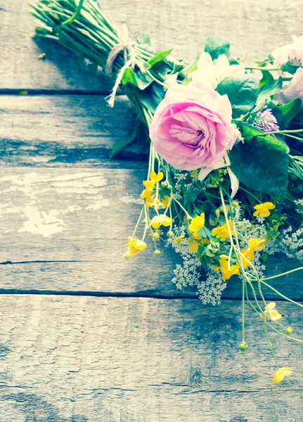 Wedding Bouquet Roses Background Close — Stock Photo, Image