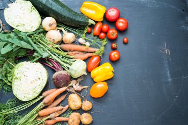 arka plan üzerinde taze sebze yakın çekim