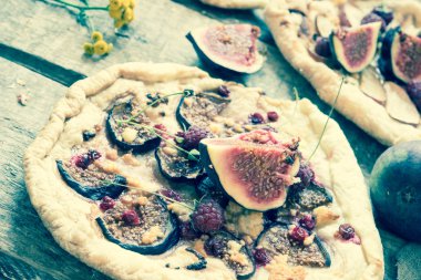 Börek incir arka plan üzerinde ile yakın çekim