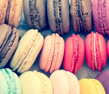 Renkli macaroons/tonda fotoğraf