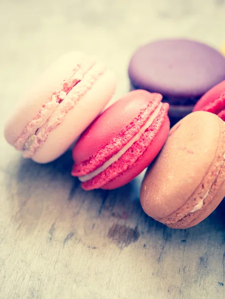 Colorful macaroons/toned photo — Stock Photo, Image