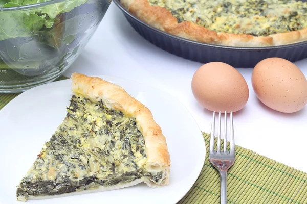 Quiche con acelga y queso — Foto de Stock