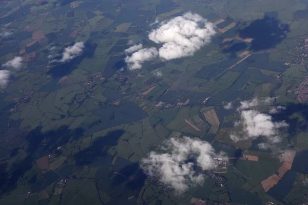 Vista Aerea Delle Nuvole Dal Piano — Foto Stock