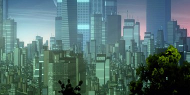 modern binalar ve gökdelenler, kentsel illüstrasyon arka planı